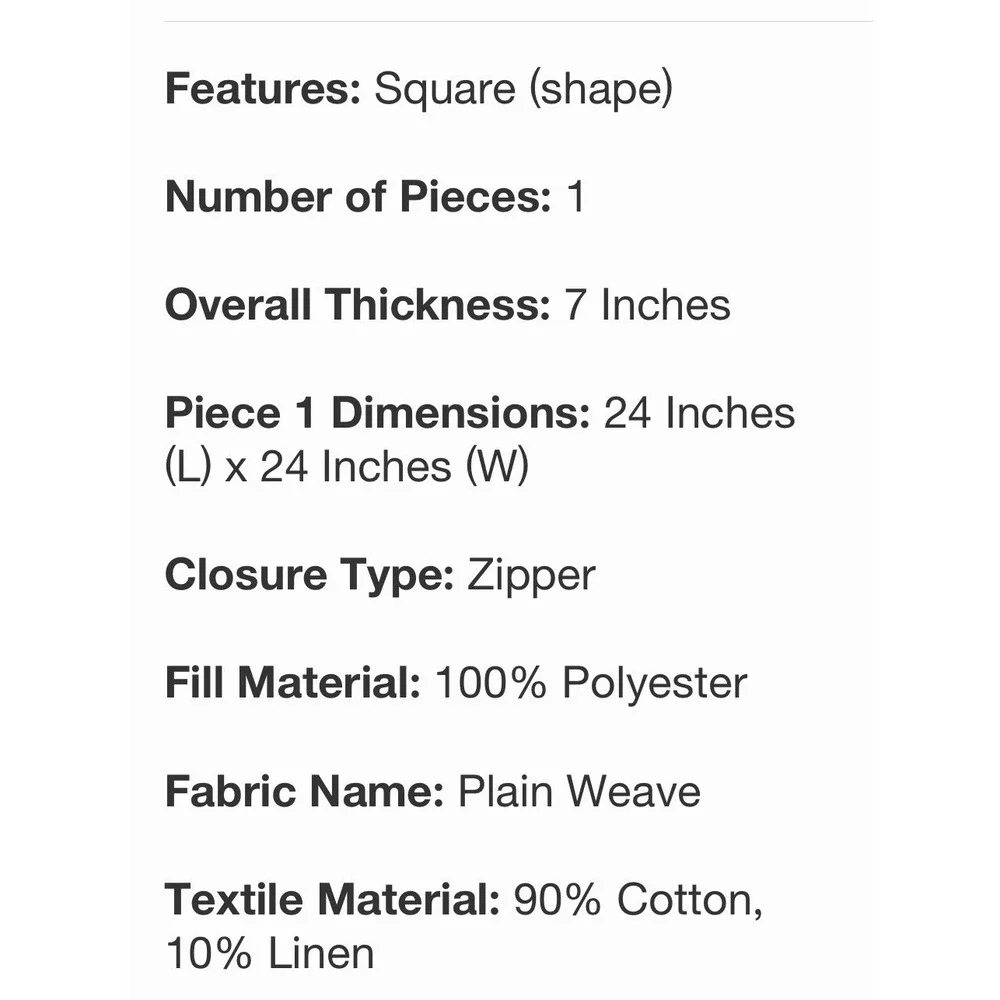 Threshold Euro Cotton Linen Chambray Decorative Pillow Flange - Natural